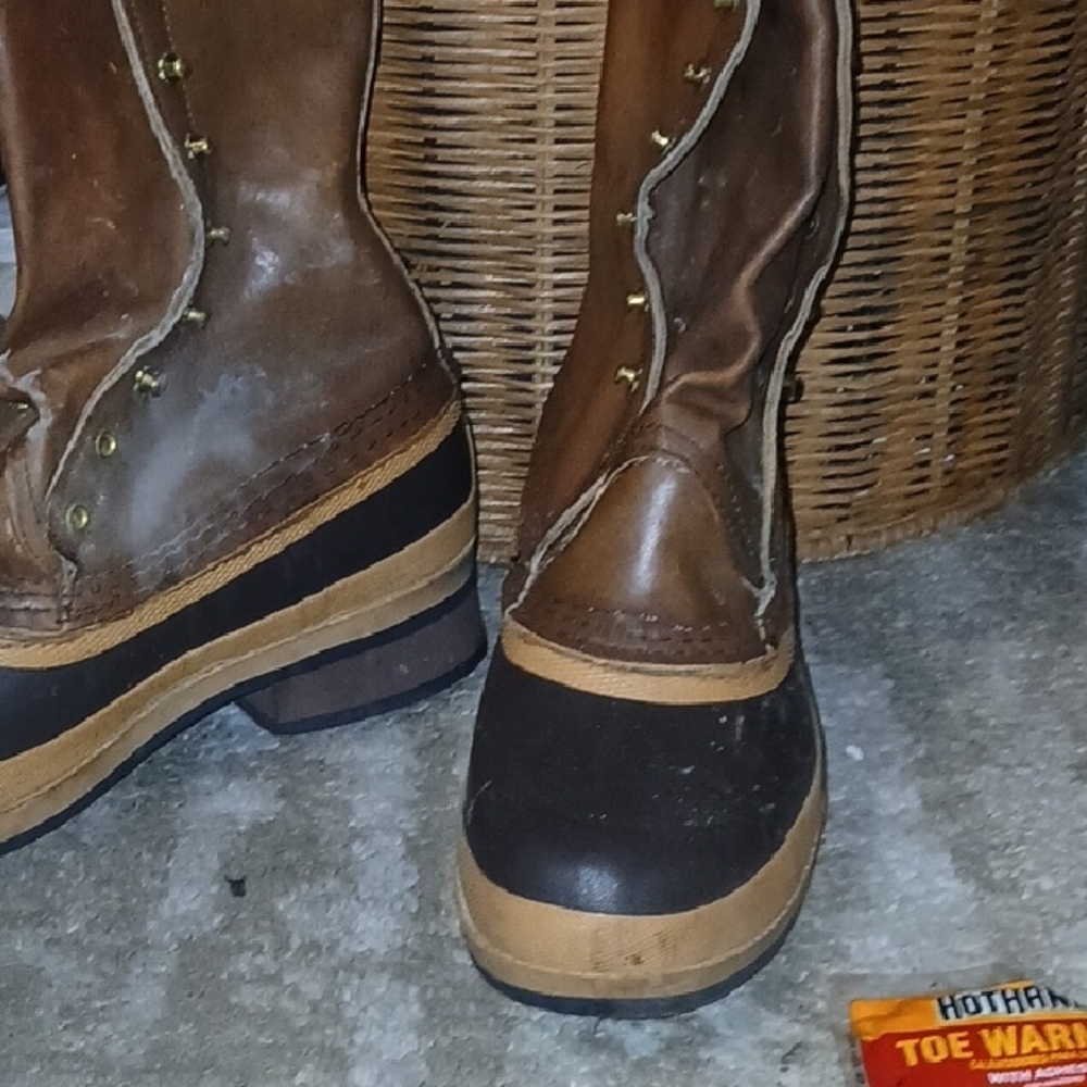 Men's Brown Leather Rain & Snow Boots